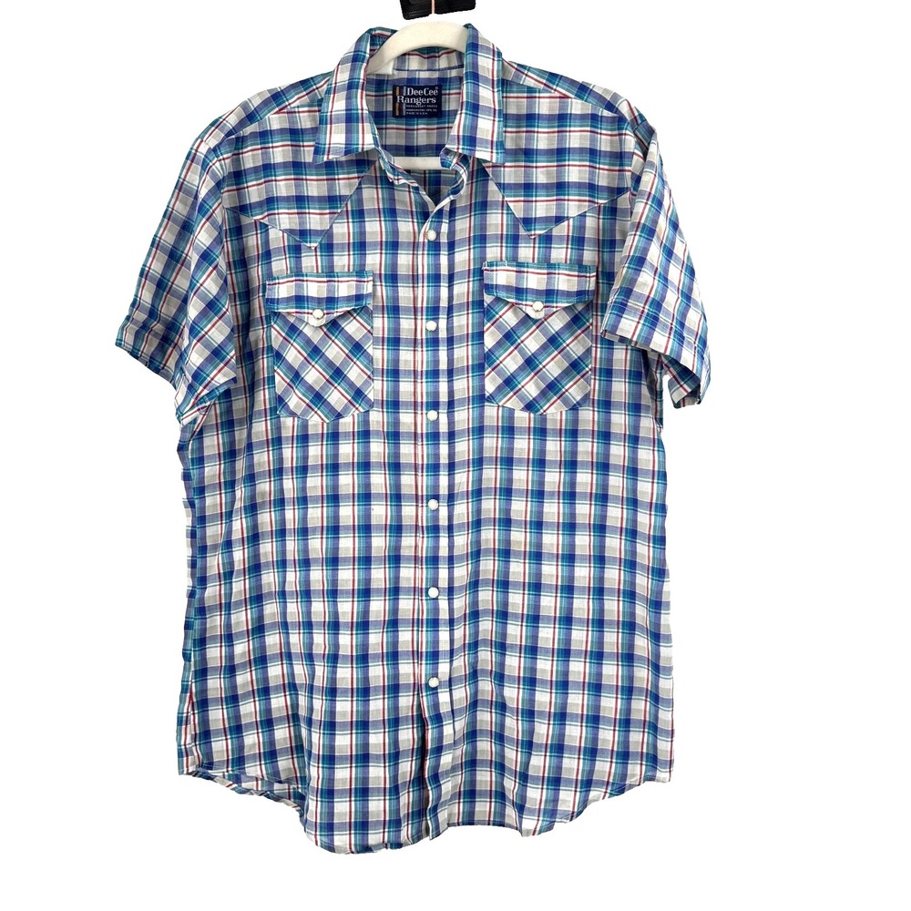 Dee Cee Ranger Western Pearl Snap Shirt Men's XL‎ USA Cowboy Landman Rockabilly